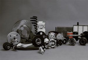 A display of auto parts